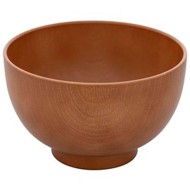 Mitani Yamanaka Lacquerware (Mitani) Yamanaka-nuri Nature Range Zelkova Wood Grain Large Soup Bowl, Light Brown M17364-2