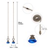 2pcs Blue Crystal Fan Pull Diamond Drop Vintage Pull Chain