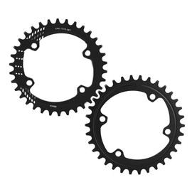 Bicycle Chainring, Bicycle 32/34/36/38T BCD 96 mm Aluminium Alloy Single Crank Chainring for Compatible with M6000/M7000/M8000/M9000 Series Cranks (34T-Black)
