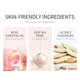 Moisturizing Liquid Foundation, 30ml Flüssige Foundation feuchtigkeitsspendend, langanhaltend– Naturkosmetik, seidige Textur - Inklusive passender BB Creme für natürlichen Look (Natürlich, 30ml)