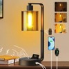 Aialun Industrial Table Lamp,Dimmable Bedside Lamps Nightstand for Bedroom USB