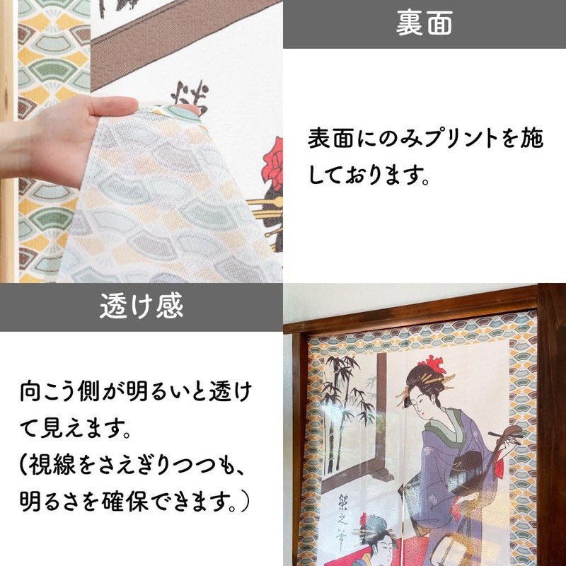 Noren Kobo Noren Ukiyo-e Japanese Style Tapestry Half Noren Traditional