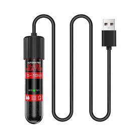 DONGKER Mini Aquarium Heating Rod, 5W/10W/15W USB Small Aquarium Heater, Constant Temperature 26°C (78°F), Aquarium Heater with Overheating Protection for 1-2 Gallon Aquariums