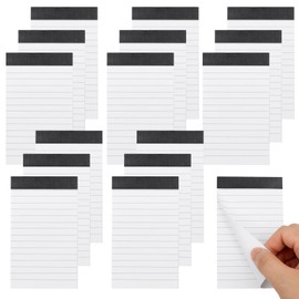 VEGCOO Notizblock Klein A7, 15 Stück Notizbücher A7 Kleine Notizbücher Linierte Lnnenhefte Mini Block Memo für Arbeit Studium Tagesplanung