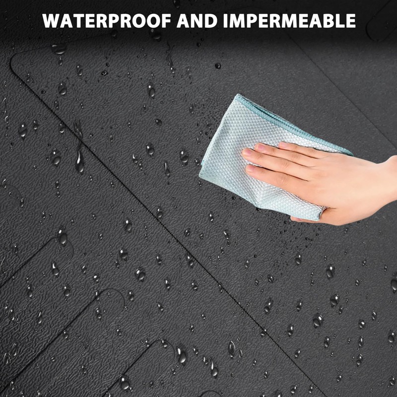 SAUTVS TPE Floor Mat for Kawasaki Mule, Rubber Front Row