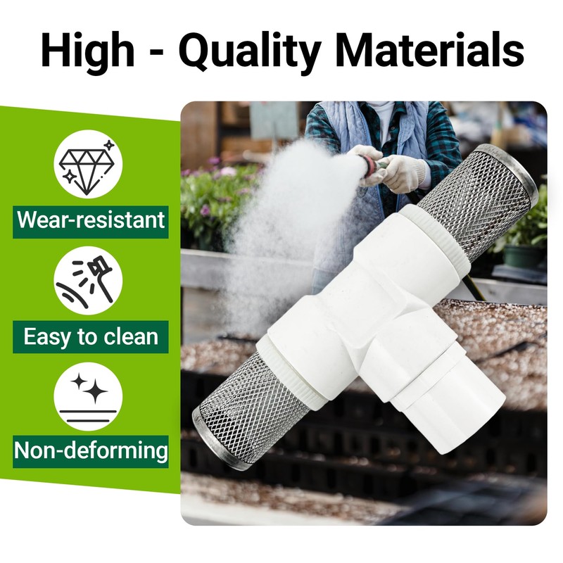 3/4" T Strainers Steel Filter Cover Connected 3/4 in PVC
