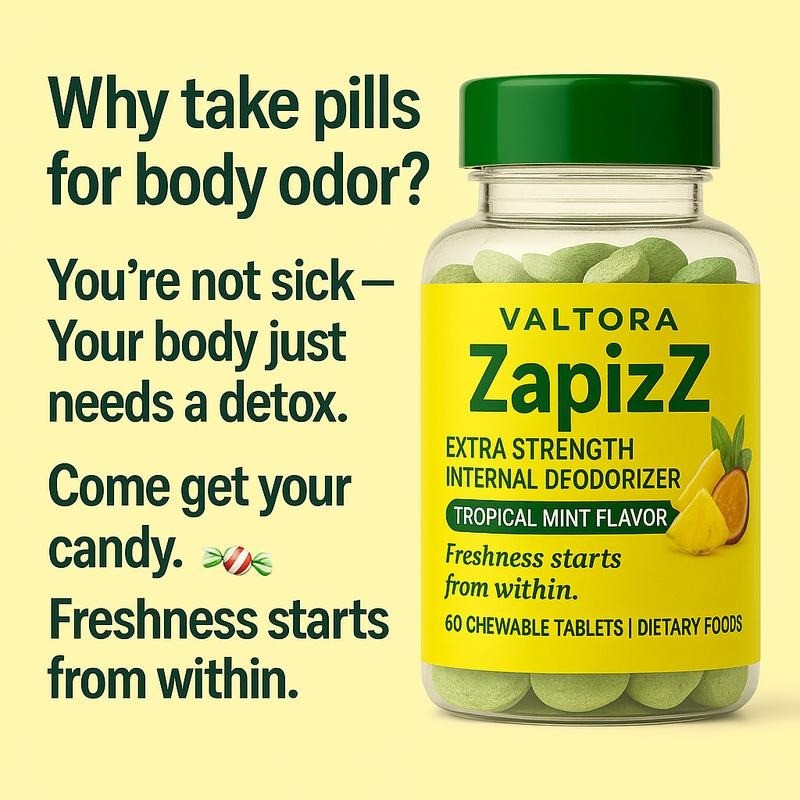 ZapizZ Internal Deodorant Supplement - Probiotic & Prebiotic Formula to