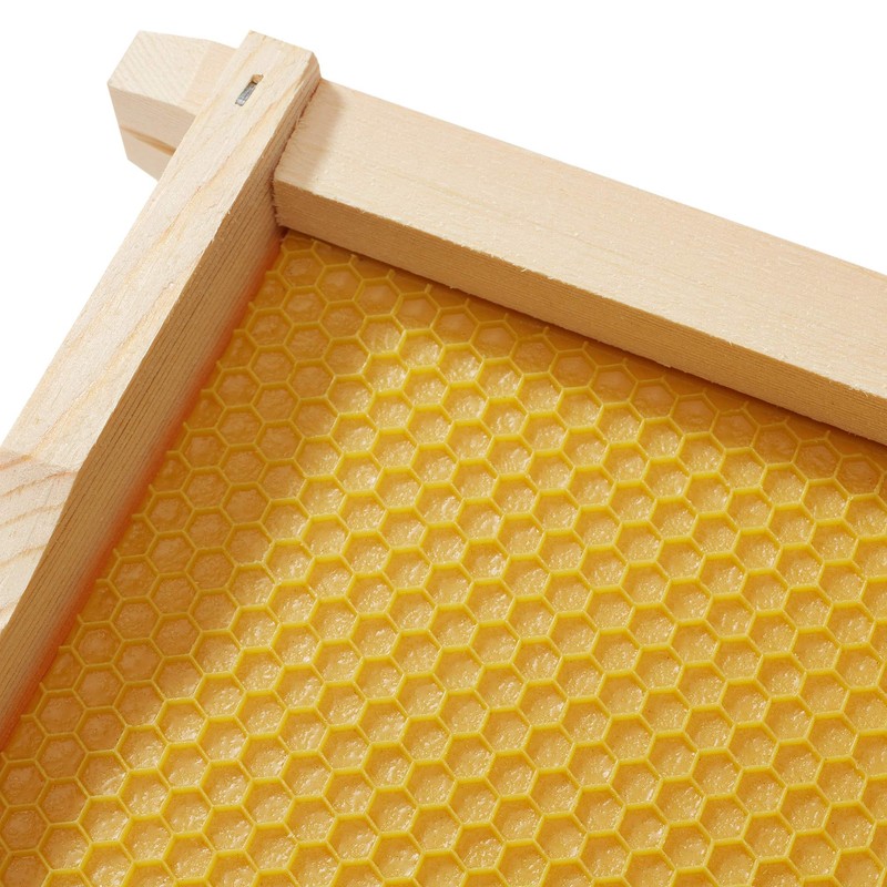 Honey Keeper 10 Assembled Beehive Frames with Waxed Natural Foundations