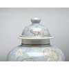 AA Importing 59728 Blue Seashell 10 Inch Ceramic Ginger Jar