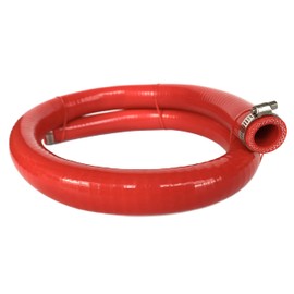 Bekelan 19MM (3/4") X 3.28FT Red High Temp Reinforced Silicone Heater Hose Radiator Coolant Straight Line(Work Pressure 145PSI/4-ply Reinforced/5MM Thick)+2 Clamp