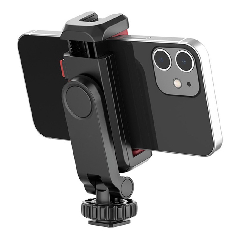 Smartphone Clip Holder 360 Degree Rotation Phone Tripod Mount with