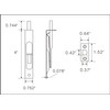 QCAA Solid Brass Door Flush Bolt, 4", with Square End,