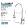 Kitchen Faucet with Pull Down Sprayer,Commercial Single Handle Stainless Steel