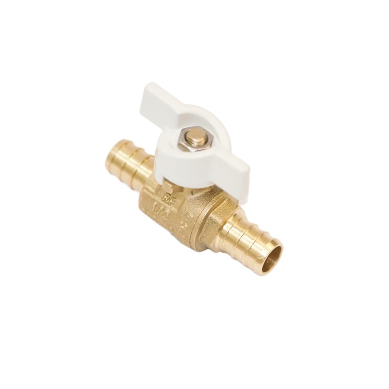 1/2-in Brass Pex Ball Valve, 1/4 Turn Shut Off Valve