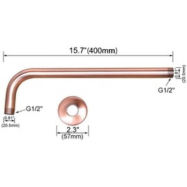 Antique Red Copper Shower Head Extension Pipe Wall Arm Shower Arm Bathroom Accessory,Shower Arm