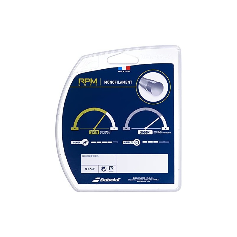 Babolat 241146 Tennis String RPM Soft RPM Soft Single Tension