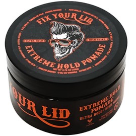 Fix Your Lid Extreme Hold Hair Pomade For Men - High Shine Water Based Hair Gel 3.75 oz - Easy To Wash Out