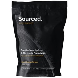 Sourced Supplements Creatine and Electrolyte Formulation (5g of creatine & Orange Flavored)