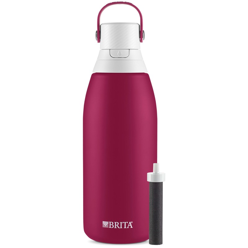 Brita Insulated Filtered Water Bottle with Straw, Christmas Gift and