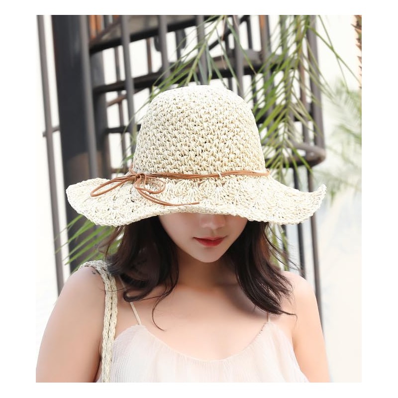Fieldlabo Straw Hat, Brim Wide, Foldable, UV Protection, Resort, Beach,