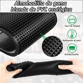 4 Pzs Alfombrillas de Bar,Antideslizantes Alfombrilla de Goteo,Juego de Posavasos de Silicona Antideslizante, Accesorios de Bar,1 Tapete para Barrapara y 3Posavasos,para Cocina,Doméstica,Bartops,Cafés