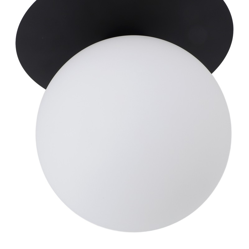 White Glass Globe Ceiling Light 18cm Diameter G9 Base Globe