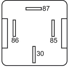 GEBE 993051 Mini Relay 4 Terminal SPST NO 12V 40A with Resistor Made in Germany