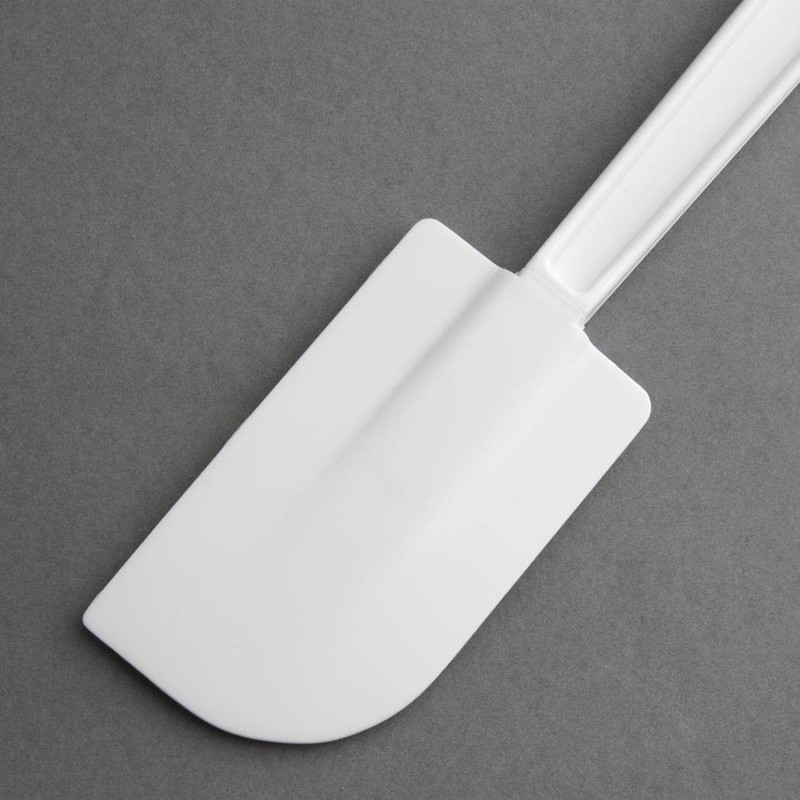 Vogue Rubber Ended Spatula 25.5 cm/10 inch, White, ABS Handle