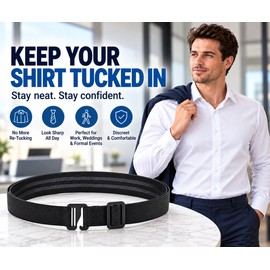 Men'S Nylon Shirt Stays with Anti-Slip Elastic Grip and Adjustable Buckle - Non-Textile Weaved Shirt Holder Straps