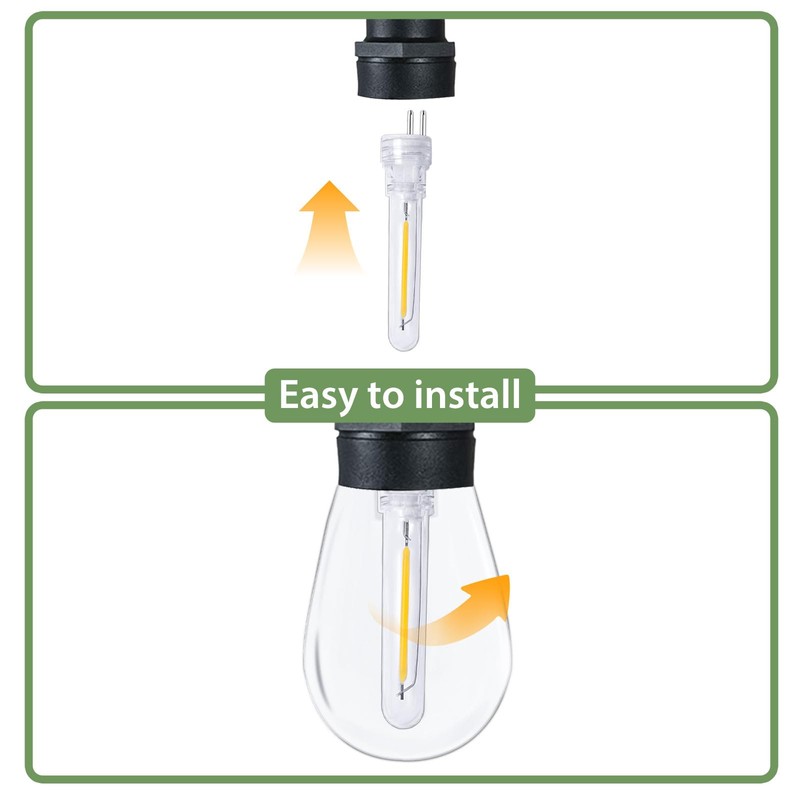 CXLHO String Lights Replacement LED Bulb Filament 6 Packs, 2700K