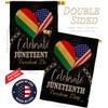 Americana Home & Garden Jubilee Day Burlap Garden House Flag