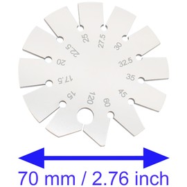 LBTODH 1 PCS Angle Gauge Round 15-120 Degree Bevel Gauge Stainless Steel Angle Finder Tool for Measuring Knife Angle