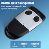 pepape 2 Pack 433.92MHz Garage Remote Control Fob Replacement for