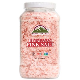 Himalayan Chef Himalayan Salt - Coarse 5 Pound - Pink Himalayan Salt is Nutrient and Mineral Dense for Health - Gourmet Pure Crystal Kosher & Natural Certified