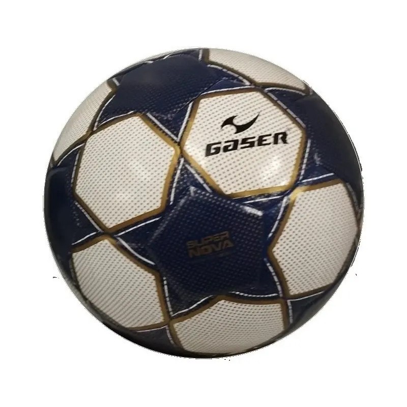 Balón De Futbol Super Nova Charol Dorado con azul 4