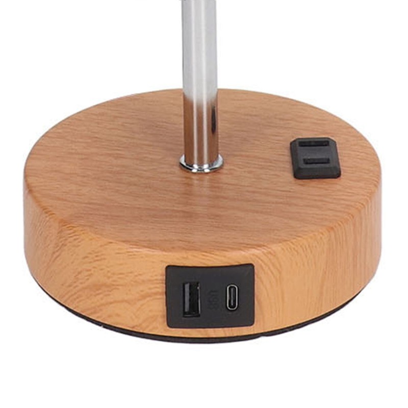 Touch Control Table Lamp Metal and Cloth USB Charging Three