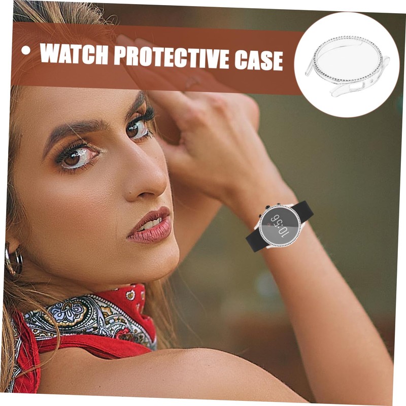 OHPHCALL Rhinestone Protective Case for Gen Hr Transparent Watch Shell