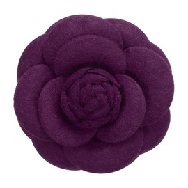PATIKIL Camellia Flower Brooches, Vintage Fabric Flower Brooches Handmade Floral Pins for Women Hat Dress Shirt Tie Corsage, Purple