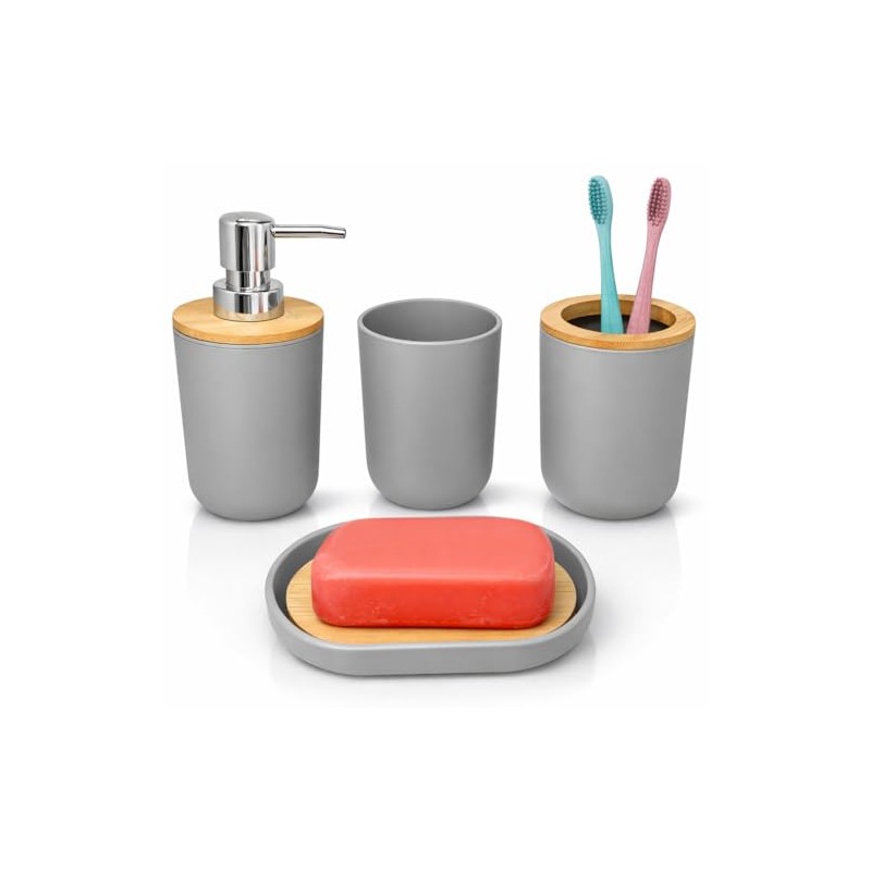 Accesorios para Baño Juego de 4 Accesorios De Baño, Dispensador