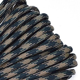 35+ Camo Pattern of Parachute 550 Cord Type III 7 Strand Paracord - Woodland Camo (100 Feet)