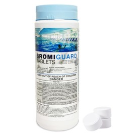 BROMIGUARD Bromine Tablets 1 Inch 1.8 Lbs for Spa Hot Tub Chemical Sanitizer Bromine Tabs | Long-Lasting 1" Brominating Tablets for Pools | Less Chlorine Odor 1.8 Pounds