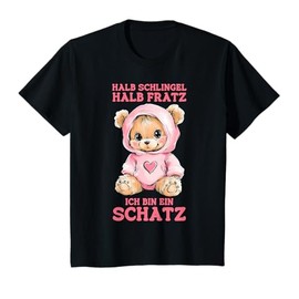 Kids Halb Schlingel Halb Fratz Ich Bin Ein Schatz Mädchen Bärchen T-Shirt