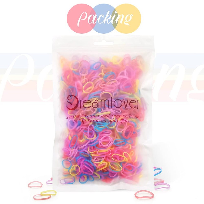 Dreamlover Hair Elastics, Elastic Hair Bands for Girls, Small Rubber