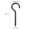 sourcing map 2" Screw Eye Hooks Self Tapping Screws Screw-in
