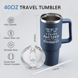 Insulated Tumbler 40oz - Gifts for Women, Funny Birthday Gifts for Her, Wife, Mom, Grandma, Best Friend