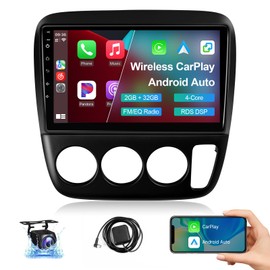 Leadfan Android Car Radio for Honda CRV 1997 1998 1999 2000 2001 Wireless Apple CarPlay Android Auto, 9” Touch Screen for CR-V Stereo WiFi GPS Navi/Bluetooth 5.1/FM/Rear Camera/SWC/Split Screen