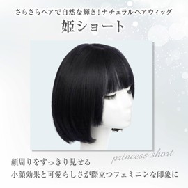 OSHAMY Straight Long Brown Wig, Natural Hair Wig, Full Wig, Hair Arrangement, Fashionable Wig, Cosplay Wig, Brown (Short Bob, Princess Cut, Black)