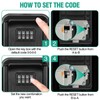 HUANLANG Key Lock Box for Outside,Large Lockboxes 4 Digit Combination
