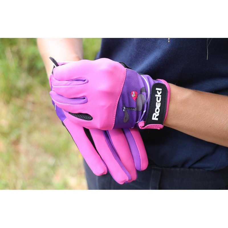 Roeckl Sports Kansas Kids Summer Riding Gloves, Turquoise 6