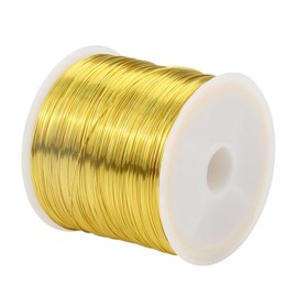 Tarnish Resistant Craft Copper Wire for Jewelry Making, 328 FT/ 0.3 mm Bendable Metal Jewelry Wire (Gold)